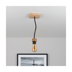 Stropní svítidlo Allumer, 1xE27, Max. 25 W, olejovaný dub/černý kov, 11 cm small 2