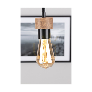 Stropní svítidlo Allumer, 1xE27, Max. 25 W, olejovaný dub/černý kov, 11 cm small 4