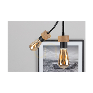 Stropní svítidlo Allumer, 4xE27, Max. 25 W, olejovaný dub/černý kov, 26 cm small 3