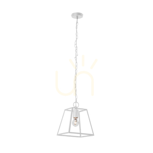Závěsné svítidlo Amata, 1xE27, max.. 60 W, bílý kov / čiré sklo, 22 cm small 0