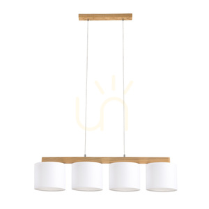 Závěsné svítidlo Aprillia, 4xE27, max.. 25 W, olejovaný dub / průhledný PVC kabel / bílý stínidlo 86 cm small 0