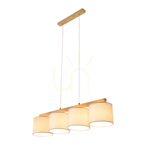Závěsné svítidlo Aprillia, 4xE27, max.. 25 W, olejovaný dub / průhledný PVC kabel / šedý stínidlo 86 cm small 2