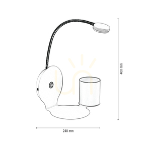 Nástěnné svítidlo Arles, včetně 1 ks LED 3000 K 3 W, bílý/černý kov, Ø 24 cm small 2