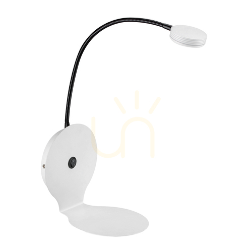 Kontrola Nástěnné svítidlo Arles, včetně 1 ks LED 3000 K 3 W, bílý/černý kov, Ø 15 cm