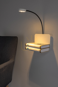 Nástěnné svítidlo Arles, včetně 1 ks LED 3000 K 3 W, bílý/černý kov, Ø 20 cm small 1