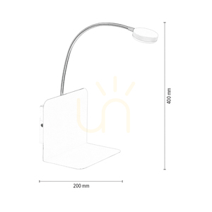 Nástěnné svítidlo Arles, včetně 1 ks LED 3000 K 3 W, bílý/černý kov, Ø 20 cm small 2