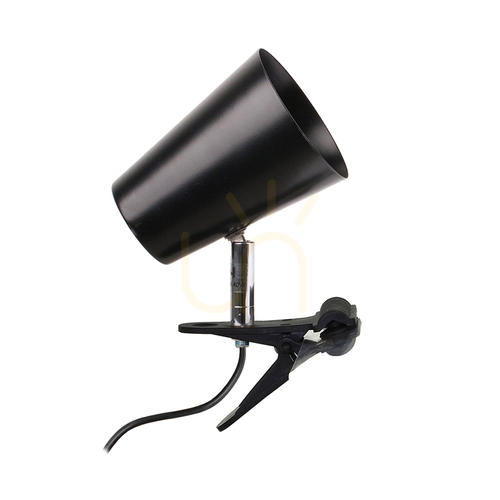 Kontrola Stolní lampa Astrid s klipem, 1xE14, Max. 40 W, černý kov, 18 cm