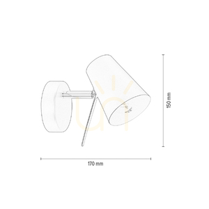 Nástěnné svítidlo Astrid 1xE14 Max. 40 W, bílý kov, 17 cm small 2