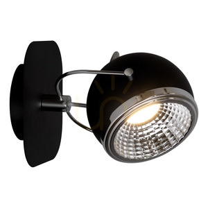 Nástěnné svítidlo Ball Wall, včetně 1 LED žárovky GU10 (max.. 6 W), černý kov, 20 cm small 1