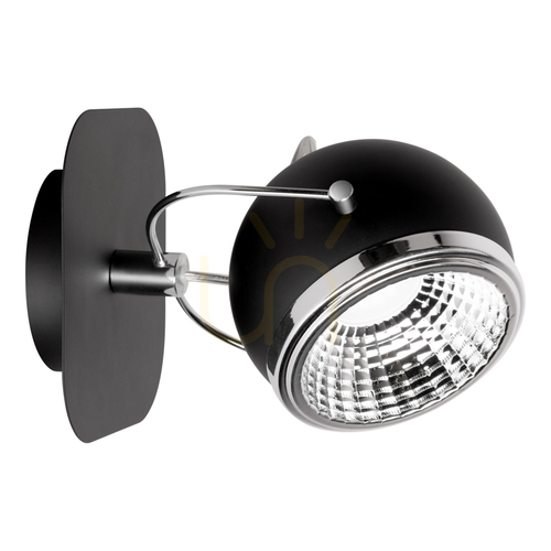Kontrola Nástěnné svítidlo Ball Wall, včetně 1 LED žárovky GU10 (max.. 6 W), černý kov, 20 cm