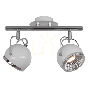 Stropní svítidlo s kuličkami. 2x LED GU10, max.. 6 W, bílá/chromová kovová, 35 cm small 1