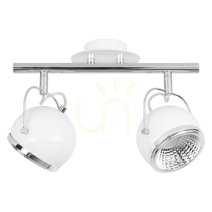 Stropní svítidlo s kuličkami. 2x LED GU10, max.. 6 W, bílá/chromová kovová, 35 cm small 0