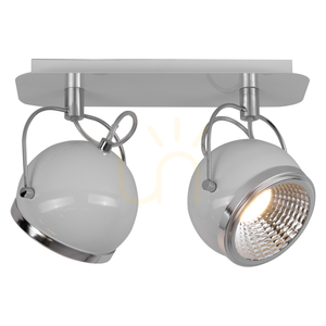 Kulové stropní svítidlo, včetně 2 LED žárovek GU10, max.. 6 W, bílý kov, 29,5 cm small 1