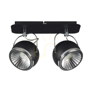 Kulové stropní svítidlo, včetně 2 LED žárovek GU10, max.. 6 W, černý kov, 29,5 cm small 0