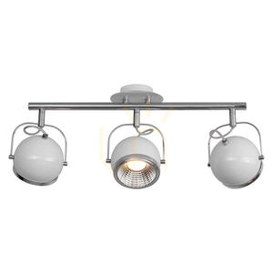 Kulové stropní svítidlo, včetně 3 LED žárovek GU10, max.. 6 W, bílá/chromová kovová, 52,5 cm small 1