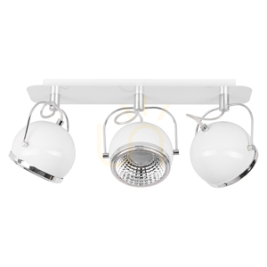 Kulové stropní svítidlo, včetně 3 LED žárovek GU10, max.. 6 W, bílý kov, 42 cm small 0