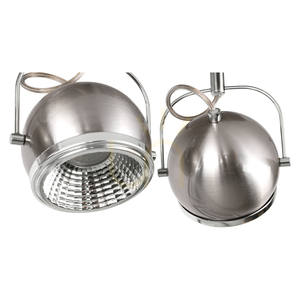 Kulové stropní svítidlo, včetně 3 LED žárovek GU10, max.. 6 W, saténově matný kov, 42 cm small 2