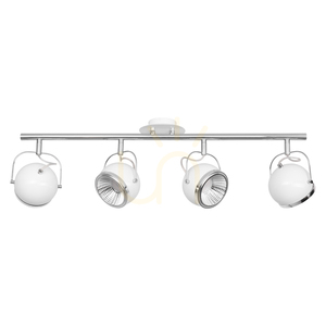 Kulové stropní svítidlo, včetně 4 LED žárovek GU10, max.. 6 W, bílý kov, 80 cm small 0