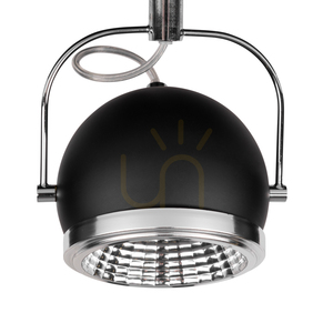 Kulové stropní svítidlo, včetně 4 LED žárovek GU10, max.. 6 W, černý kov, 26 cm small 2