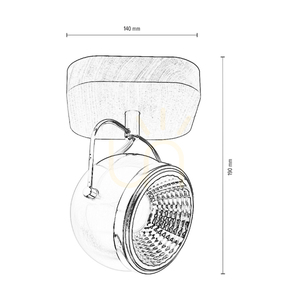 Nástěnné svítidlo Ball Wood, včetně 1x LED žárovky GU10 (max.. 6 W), olejovaný dub / saténový kov, 14 cm small 2
