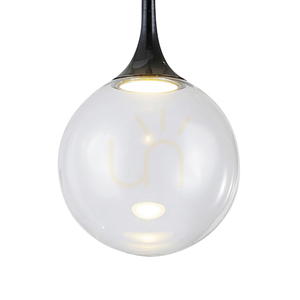 Závěsné svítidlo Ballare, včetně 1 ks LED 2700 K 9 W, černý kov / čirý skleněný stínidlo, Ø 30 cm small 1