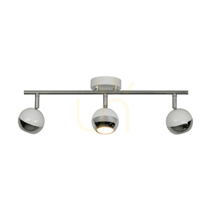Stropní svítidlo Bianca, 3xGU10, Max. 50 W, bílý/chromovaný kov, 48,5 cm small 1