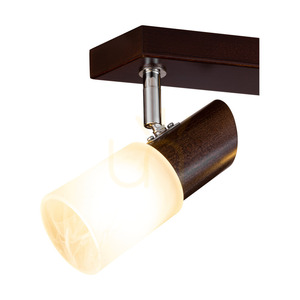 Stropní svítidlo Birgit, 3xE14, Max. 40 W, bukové a ořechové dřevo / chromovaný kov / bílý skleněný stínidlo, 55 cm small 3