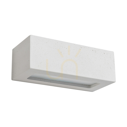 Kontrola Nástěnné svítidlo Block, 1xE27, max.. 40 W, bílý beton/matné sklo, 31 cm