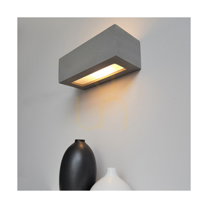 Nástěnné svítidlo Block, 1xE27, max.. 40 W, betonově šedá / matné sklo, 31 cm small 3