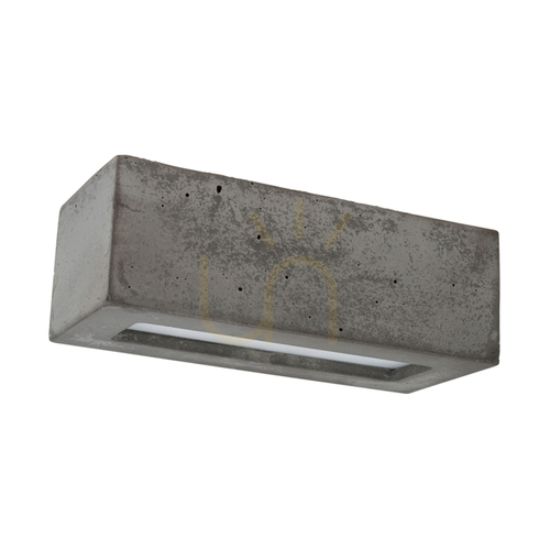 Kontrola Nástěnné svítidlo Block, 1xE27, max.. 40 W, betonově šedá / matné sklo, 31 cm