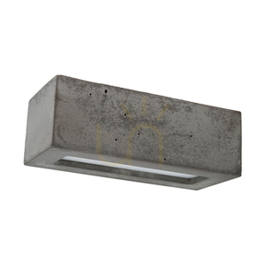 Nástěnné svítidlo Block, 1xE27, max.. 40 W, betonově šedá / matné sklo, 31 cm small 0