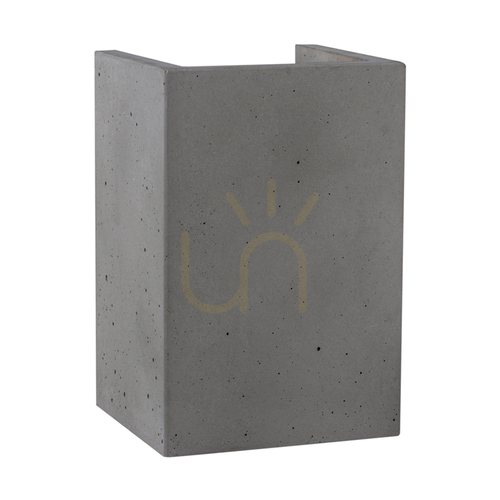 Kontrola Nástěnné svítidlo Block, 2xGU10, Max. 6 W, betonově šedá, 10 cm