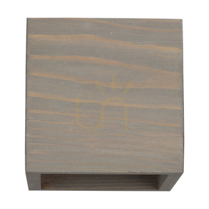 Dřevěné nástěnné svítidlo Block, 1xG9, max.. 6 W, borovice mořená do šeda / černý kov, 13 cm small 2
