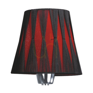 Lustr Borgia, 3xE14, Max. 40 W, chromovaný kov / červený a černý stínidlo, Ø 60 cm small 1
