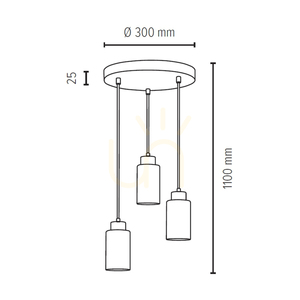 Závěsné svítidlo Bosco, 3xE27, Max. 60 W, bukové a ořechové dřevo / průhledný PVC kabel / bílý skleněný stínidlo, Ø 30 cm small 2