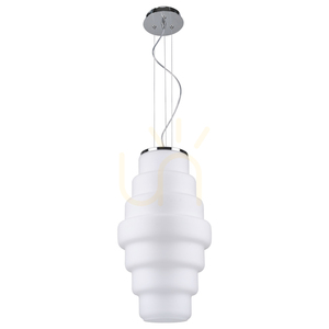 Závěsné svítidlo Britt, 1xE27, Max. 60 W, chromovaný kov / bílé skleněné stínidlo, Ø 30 cm small 0