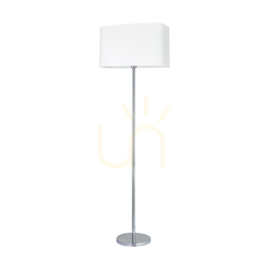 Stojací lampa Cadre, 1xE27, Max. 40 W, chromovaný kov / průhledný PVC kabel / bílé stínidlo, 56 cm small 0