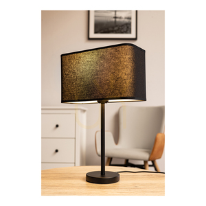 Stolní lampa Cadre, 1xE27, Max. 25 W, černý kov / černý PVC kabel / černý stínidlo, 30 cm small 2