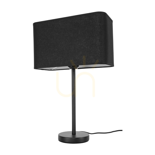 Kontrola Stolní lampa Cadre, 1xE27, Max. 25 W, černý kov / černý PVC kabel / černý stínidlo, 30 cm
