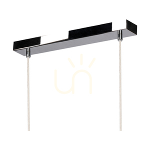 Závěsné svítidlo Cadre, 2xE27, Max. 40 W, chromovaný kov / průhledný PVC kabel / bílé stínidlo, 56 cm small 2