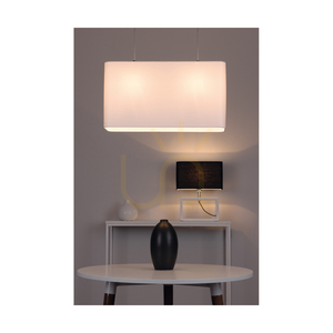 Závěsné svítidlo Cadre, 2xE27, Max. 40 W, chromovaný kov / průhledný PVC kabel / bílé stínidlo, 56 cm small 4