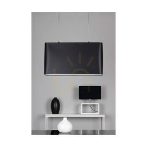 Závěsné svítidlo Cadre, 2xE27, Max. 40 W, černý kov / průhledný PVC kabel / černý stínidlo, 56 cm small 2