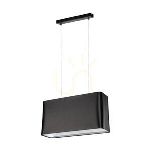 Závěsné svítidlo Cadre, 2xE27, Max. 40 W, černý kov / průhledný PVC kabel / černý stínidlo, 56 cm small 0