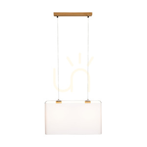 Závěsné svítidlo Cadre, 2xE27, max.. 40 W, olejovaný dub / průhledný PVC kabel / bílý stínidlo 56 cm small 1