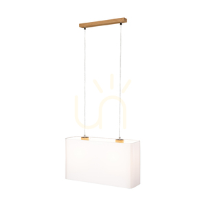 Závěsné svítidlo Cadre, 2xE27, max.. 40 W, olejovaný dub / průhledný PVC kabel / bílý stínidlo 56 cm small 3