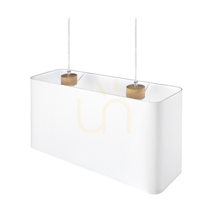 Závěsné svítidlo Cadre, 2xE27, max.. 40 W, olejovaný dub / průhledný PVC kabel / bílý stínidlo 56 cm small 4