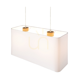 Závěsné svítidlo Cadre, 2xE27, max.. 40 W, olejovaný dub / průhledný PVC kabel / bílý stínidlo 56 cm small 5