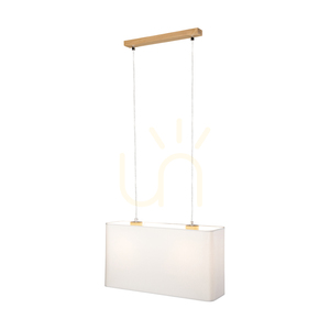 Závěsné svítidlo Cadre, 2xE27, max.. 40 W, olejovaný dub / průhledné PVC / šedá, 56 cm small 1