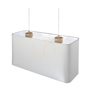 Závěsné svítidlo Cadre, 2xE27, max.. 40 W, olejovaný dub / průhledné PVC / šedá, 56 cm small 4