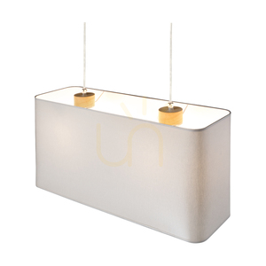 Závěsné svítidlo Cadre, 2xE27, max.. 40 W, olejovaný dub / průhledné PVC / šedá, 56 cm small 5
